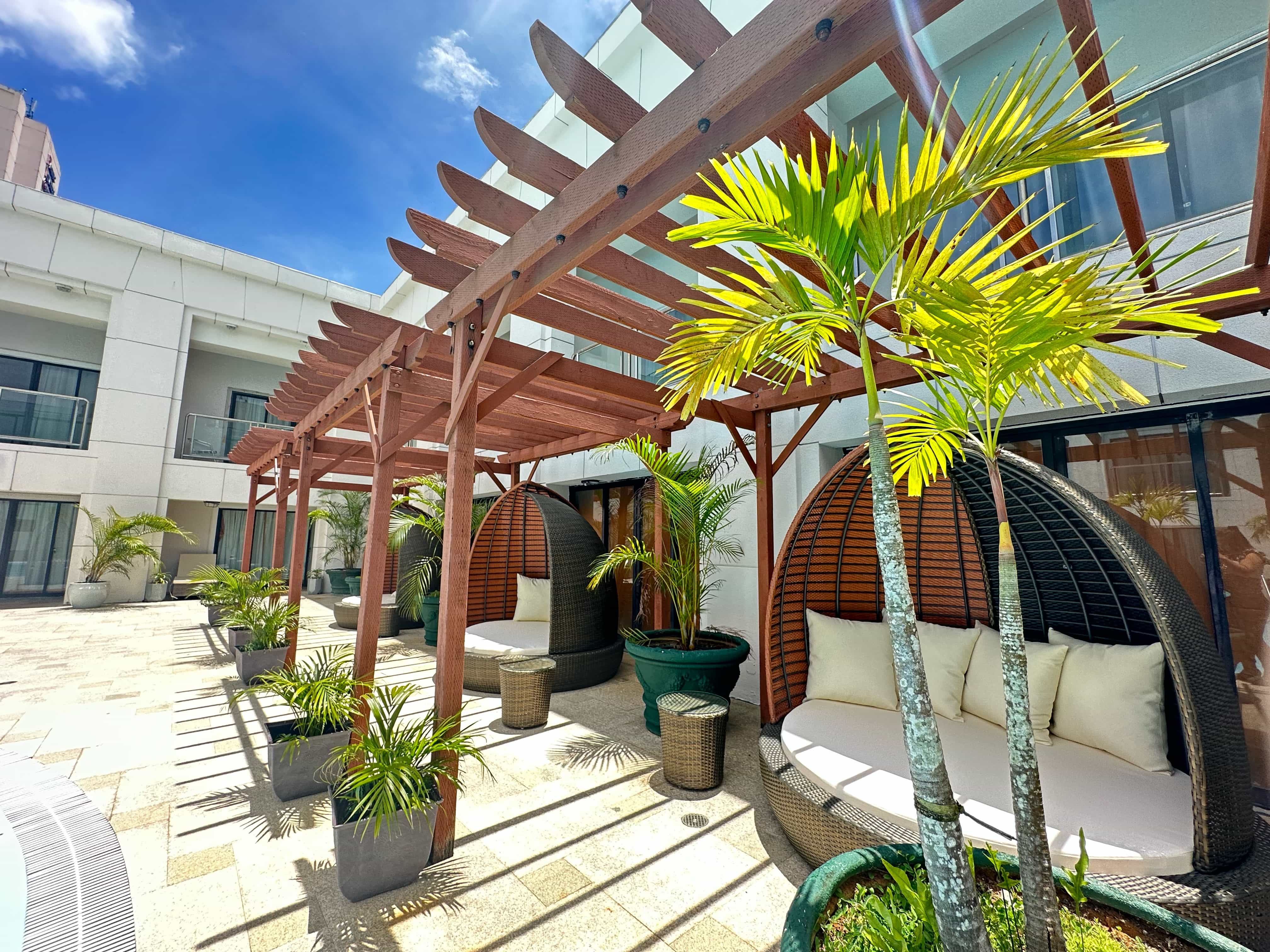 The Royal Orchid poolside terrace